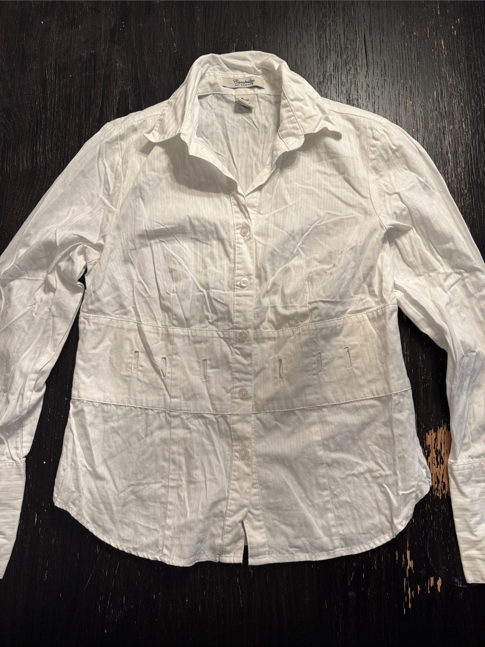 Cambridge Dry Goods White Button-Down Womens Shirt